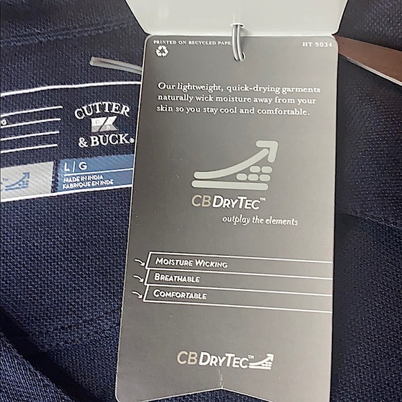 NWT - Cutter & Buck ladies navy blue polo shirt - Picture 6 of 6